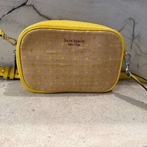 Kate Spade Yellow leather and tan crossbody bag